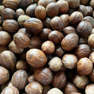 Dried round nutmeg